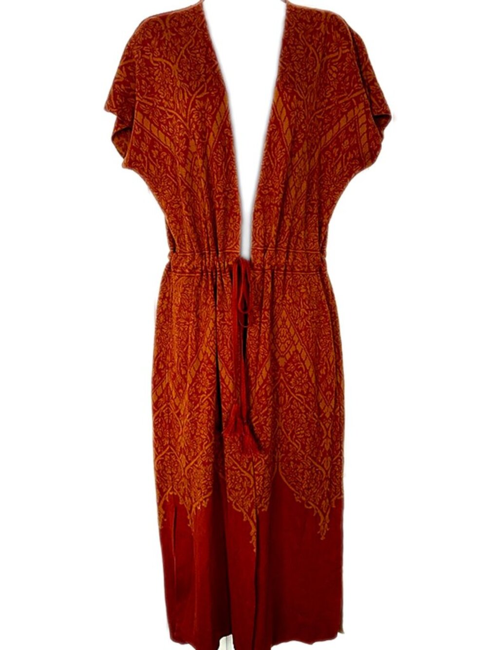 Peruvian Connection Sweater Tunic Arabesque Collection Prima Cotton Brown Medium